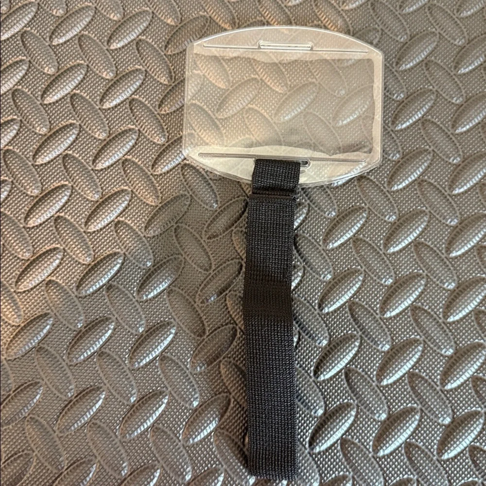 Clear Wearable ID Badge Holder with Black Strap